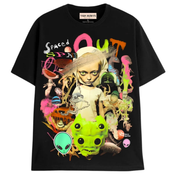 SPACED OUT T-Shirts DTG Small Black 