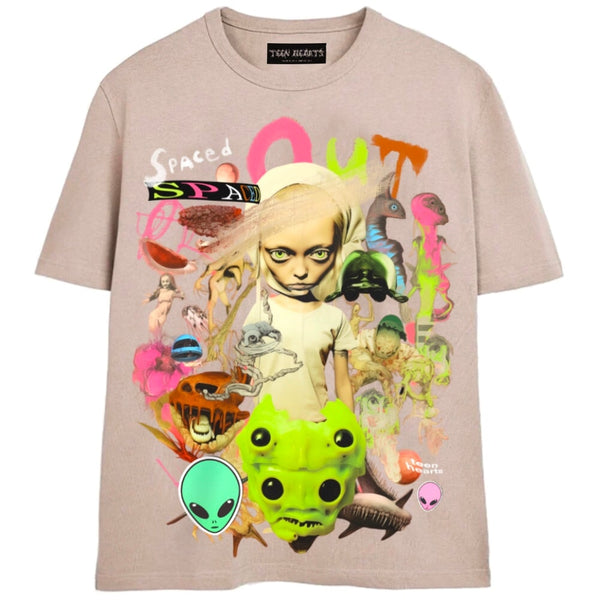 SPACED OUT T-Shirts DTG Small Tan 