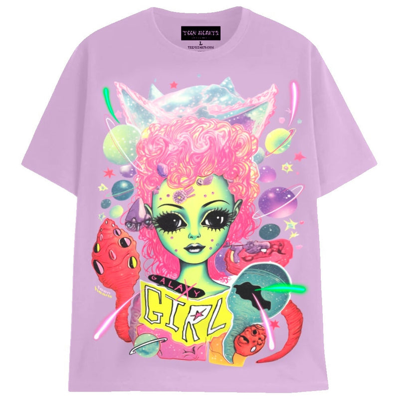 GALAXY GIRL T-Shirts DTG Small Lavender 