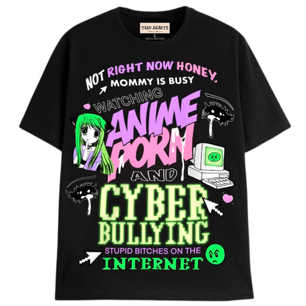 CYBER BULLY T-Shirts DTG Small BLACK 