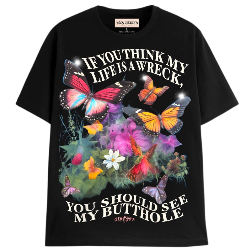 TOTAL WRECK T-Shirts DTG Small BLACK 