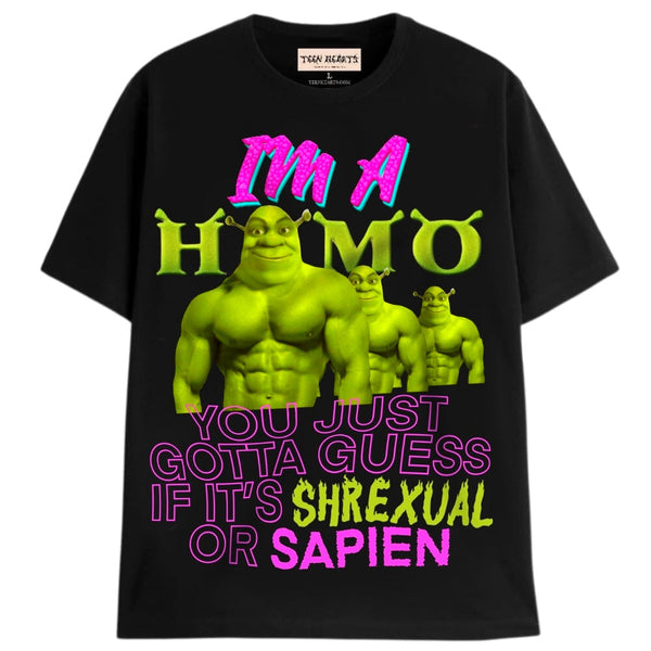 HOMO SHREXUAL T-Shirts DTG Small BLACK 