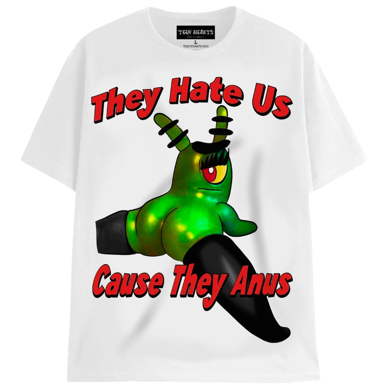THEY ANUS T-Shirts DTG Small WHITE 