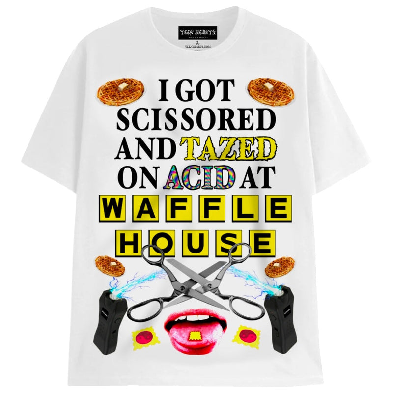 SCISSORED + TAZED T-Shirts DTG Small WHITE 