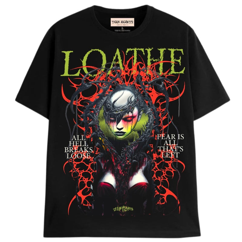 LOATHE T-Shirts DTG Small BLACK 