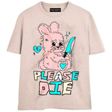 PLEASE DIE T-Shirts DTG Small TAN 