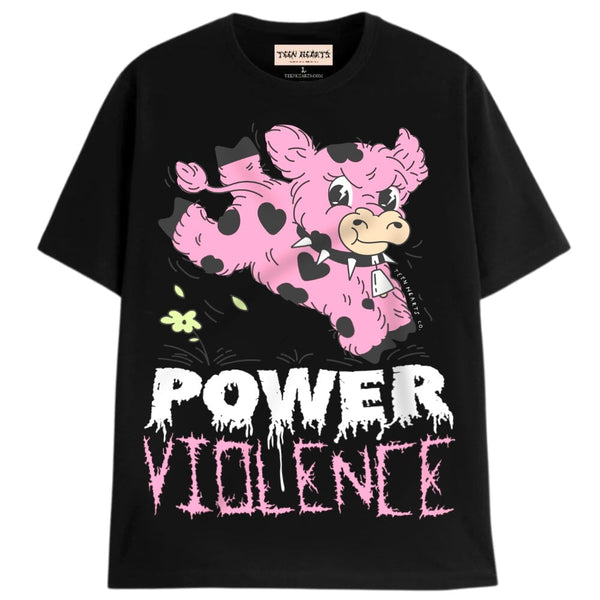 POWER VIOLENCE T-Shirts DTG Small BLACK 