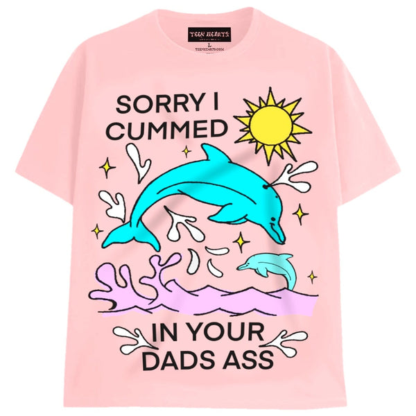 DAD CUM T-Shirts DTG Small PINK 