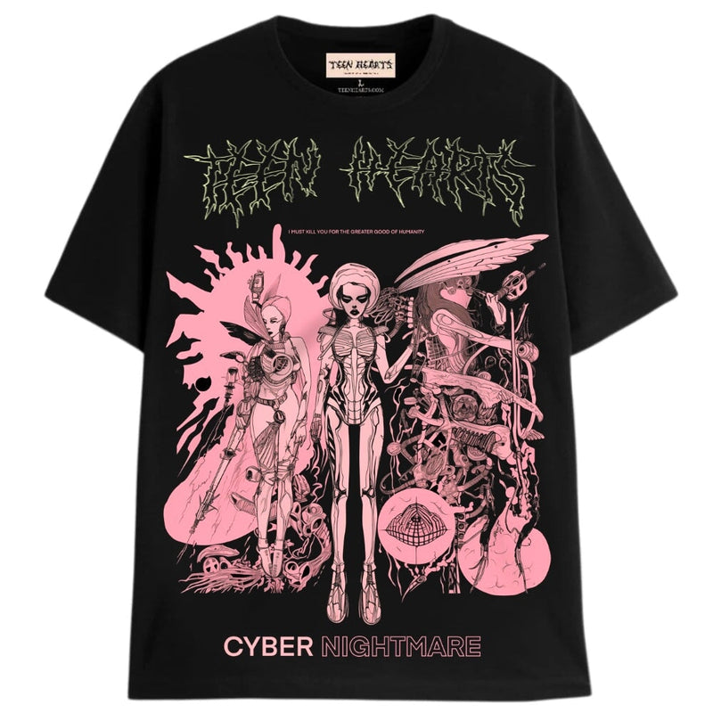 CYBER NIGHTMARE T-Shirts DTG Small BLACK 