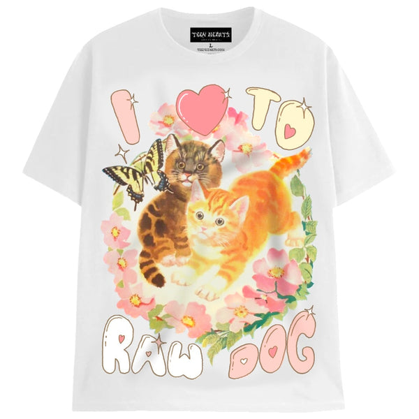 RAW DOG T-Shirts DTG Small WHITE 