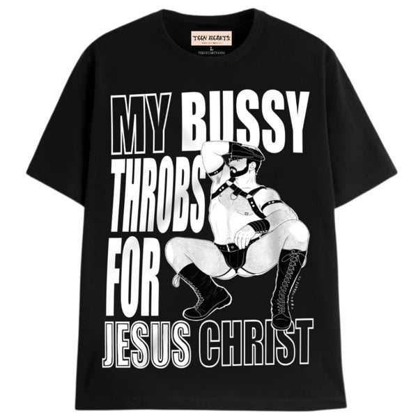 BUSSY THROBS T-Shirts DTG Small BLACK 