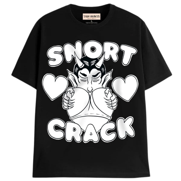 SNORT CRACK T-Shirts DTG Small WHITE 