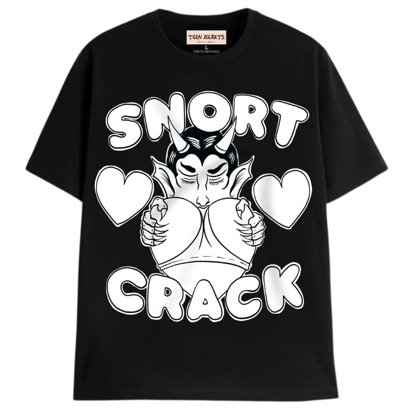SNORT CRACK T-Shirts DTG Small WHITE 