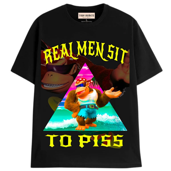 SIT TO PISS T-Shirts DTG Small BLACK 