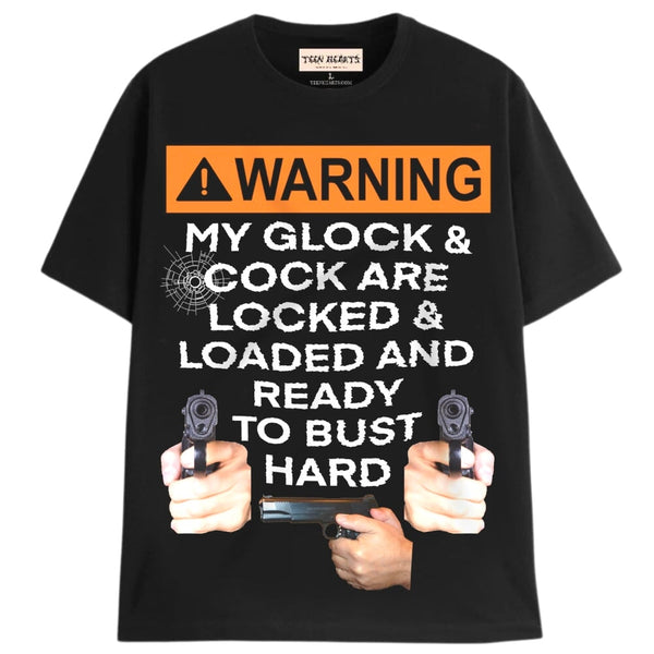 GLOCK LOCKED T-Shirts DTG Small BLACK 
