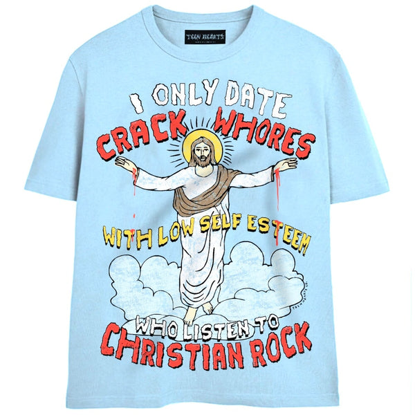 CHRISTIAN ROCK T-Shirts DTG Small BLUE 