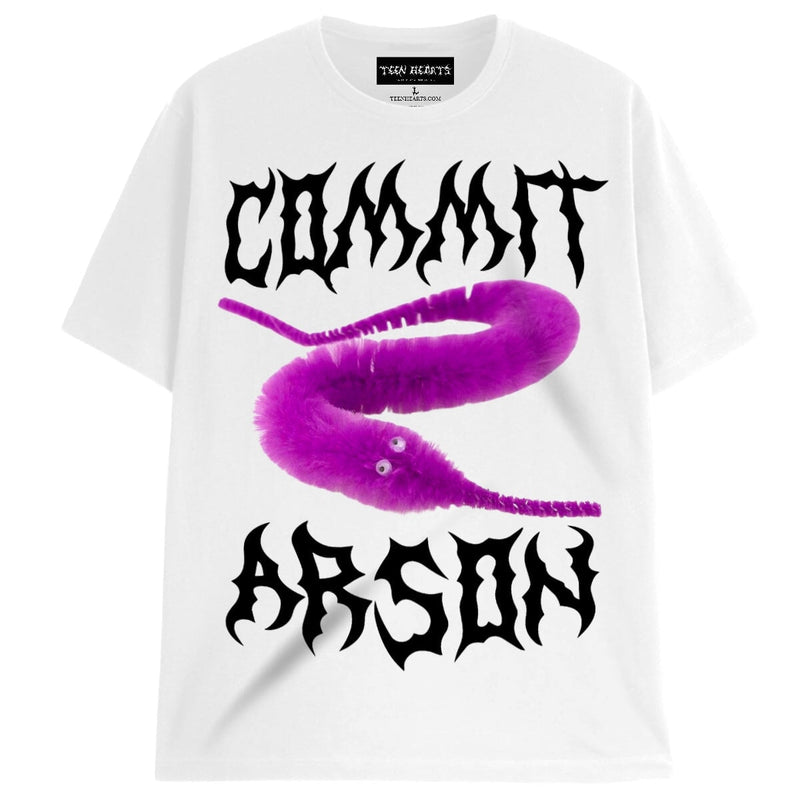 COMMIT ARSON T-Shirts DTG Small BLACK 