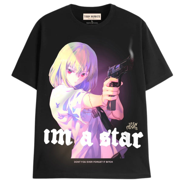 I’M A STAR T-Shirts DTG Small BLACK 