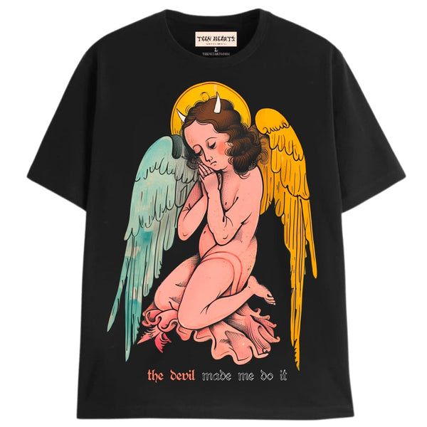 THE DEVIL T-Shirts DTG Small BLACK 