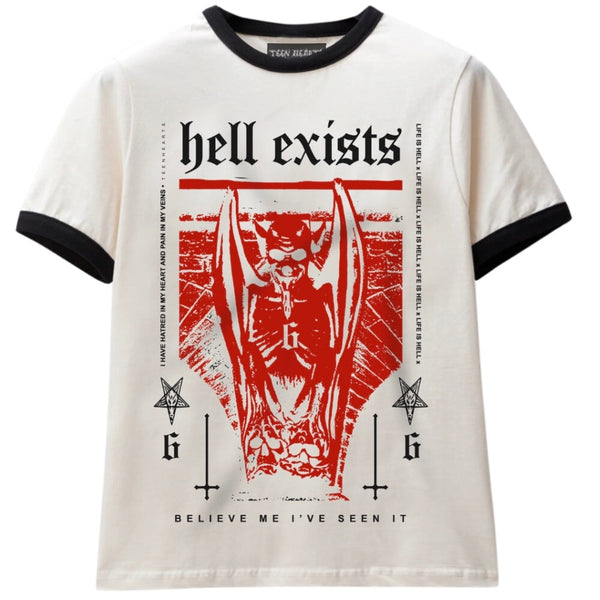 HELL EXISTS T-Shirts M0NSTERDIGITAL Small WHITE 