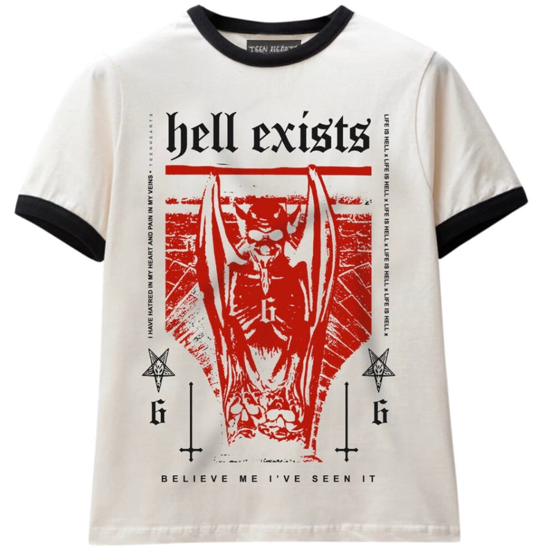 HELL EXISTS T-Shirts M0NSTERDIGITAL Small WHITE 