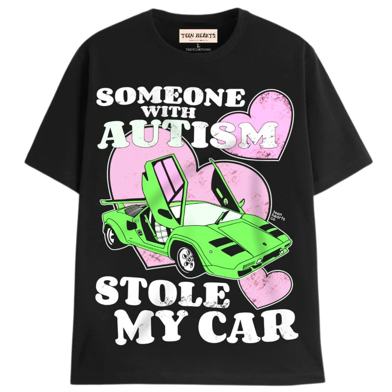 STOLE MY CAR T-Shirts MONSTERDIGITAL Small BLACK 