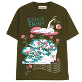 POSITIVE ENERGY T-Shirts DTG Small Green 