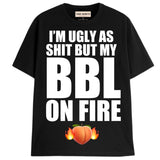 BBL ON FIRE T-Shirts DTG Small BLACK 