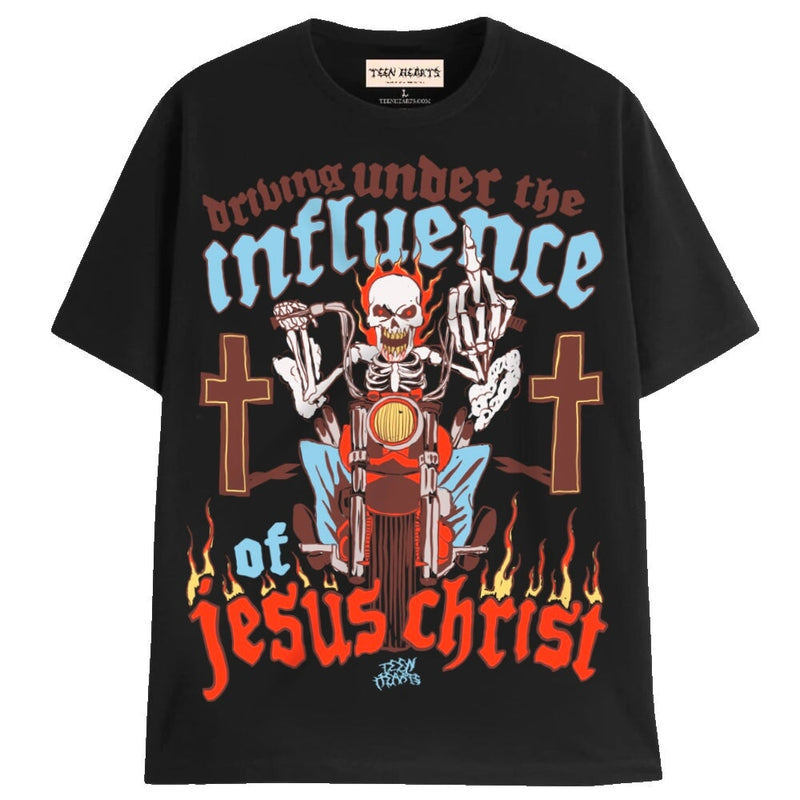 UNDER THE INFLUENCE T-Shirts MONSTERDIGITAL Small BLACK 