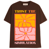 THE SIMULATION T-Shirts DTG Small Brown 