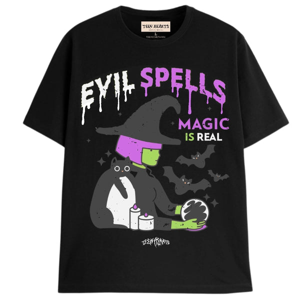 MAGIC SPELLS T-Shirts DTG Small Black 