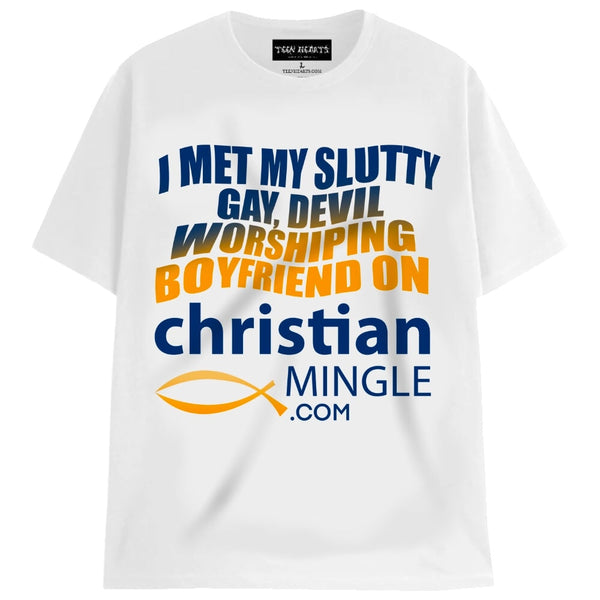 CHRISTIAN MINGLE T-Shirts MONSTERDIGITAL Small WHITE 