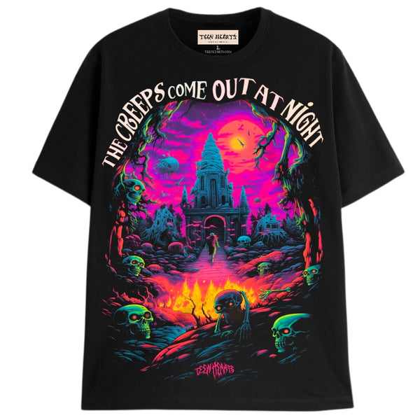 THE CREEPS T-Shirts DTG Small Black 