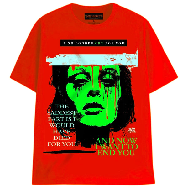 CRY FOR YOU T-Shirts MONSTERDIGITAL Small RED 
