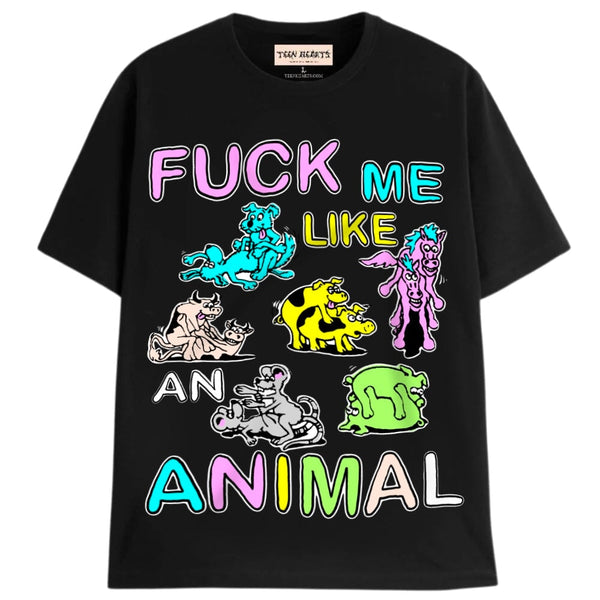 LIKE AN ANIMAL T-Shirts MONSTERDIGITAL Small BLACK 