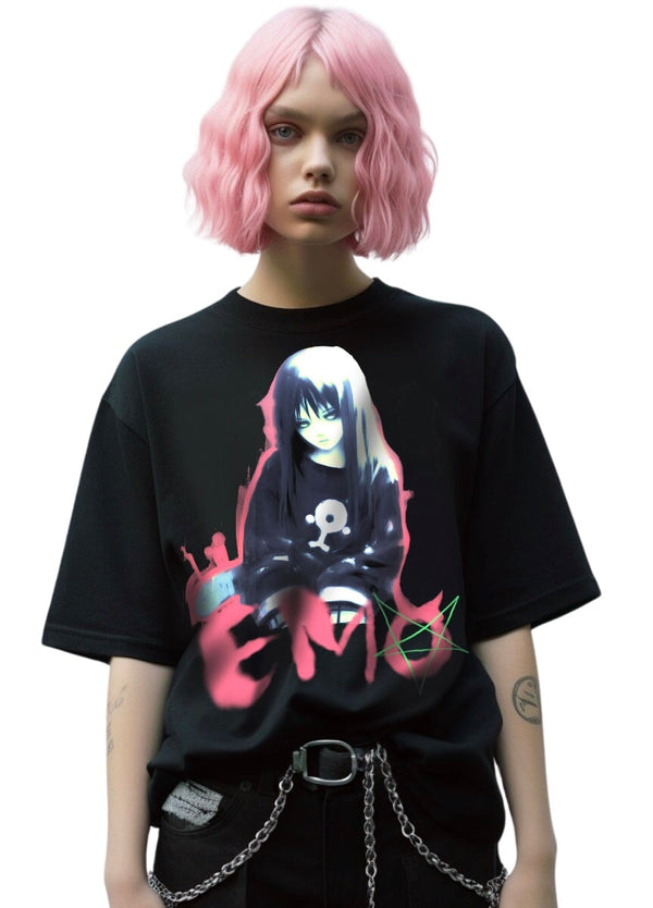 CYBER EMO T-Shirts DTG Small Black 