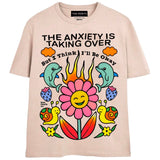 ANXIETY TAKING OVER T-Shirts MONSTERDIGITAL Small Tan 