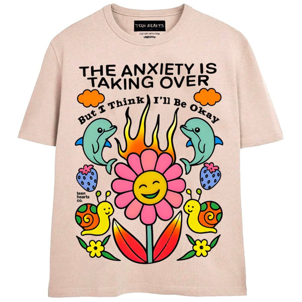 ANXIETY TAKING OVER T-Shirts MONSTERDIGITAL Small Tan 