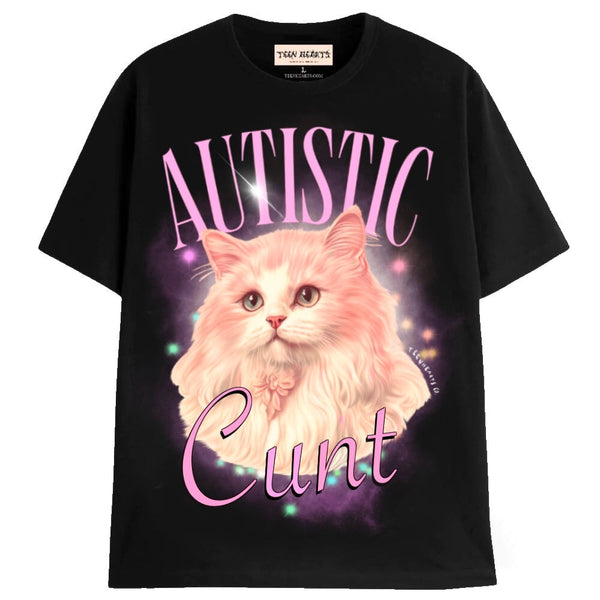 AUTISTIC CUNT T-Shirts MONSTERDIGITAL Small BLACK 