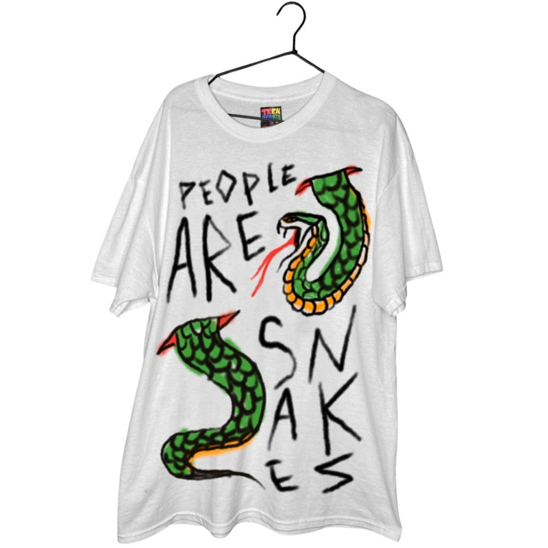 SNAKES ( spraypaint ) T-Shirts DTG Small WHITE 