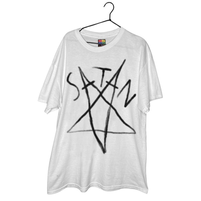 SATAN ( spraypaint ) T-Shirts DTG Small WHITE 