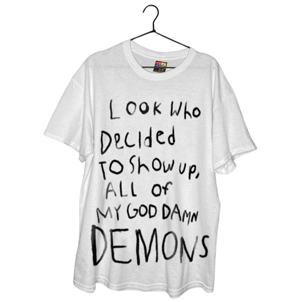 MY DEMONS ( spraypaint ) T-Shirts DTG Small WHITE 