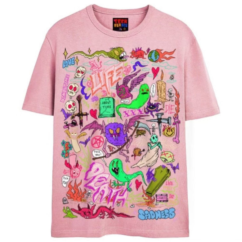 ABSOLUTE NIGHTMARE T-Shirts DTG Small Pink 