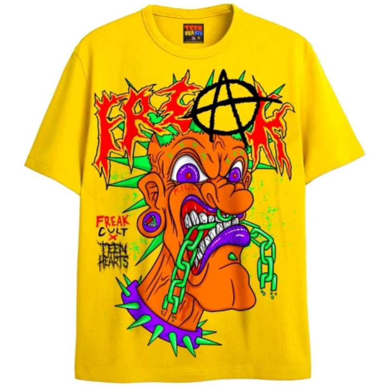 FREAK CULT (Chain) T-Shirts DTG Small Yellow 