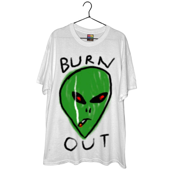 BURNOUT ( spraypaint ) T-Shirts DTG Small WHITE 