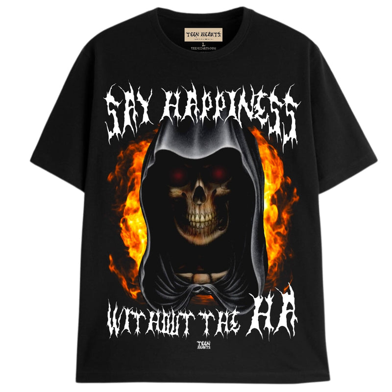 HAPPINESS W/O THE HA T-Shirts DTG Small BLACK 