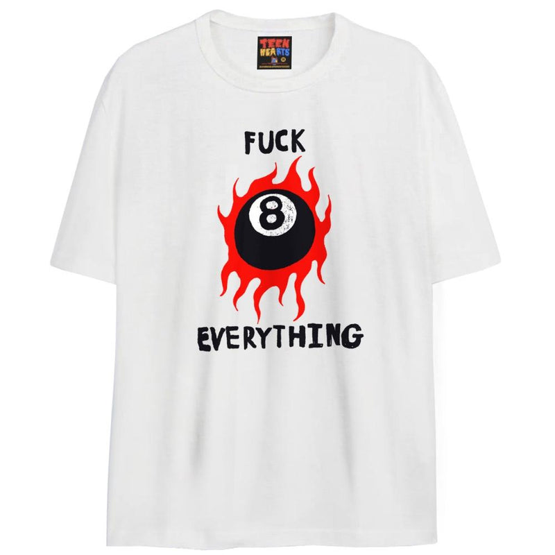 F%#K EVERYTHING T-Shirts DTG Small White 