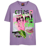 CRIES FOREVER T-Shirts DTG Small LAVENDER 