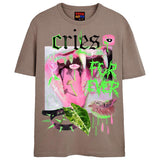 CRIES FOREVER T-Shirts DTG Small TAN 