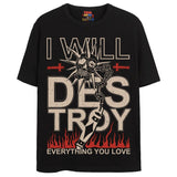 DESTROY LOVE T-Shirts DTG Small BLACK 